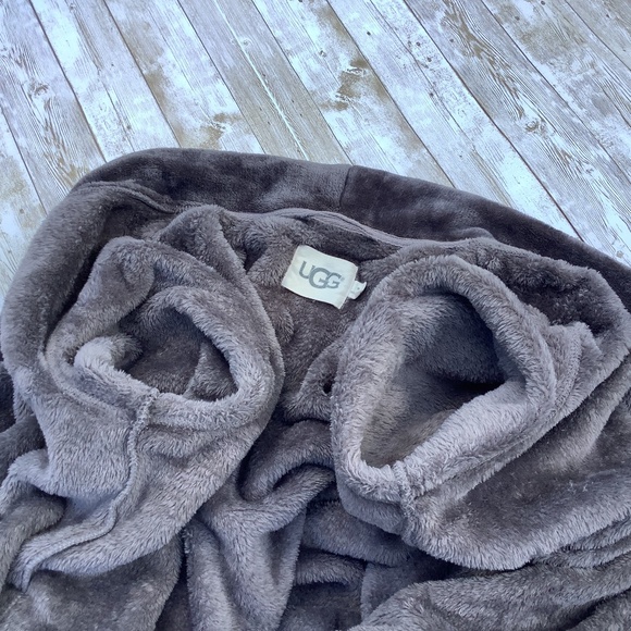 UGG Australia Marlow Chemise Robe Womens Sz M Gray Cozycore Lounge Plush - Picture 8 of 13